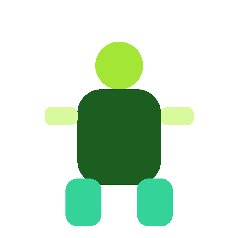 Stretching character illustration